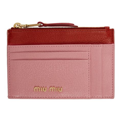 Card holder with zip MIU MIU 